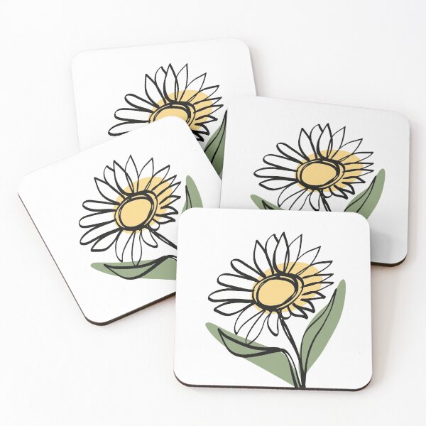 Item preview, Daisy single line art designed and sold by SJAPhoto.
