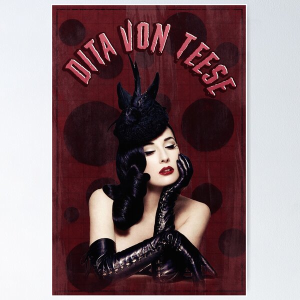 Red & Black Dita Von Teese Dot Texture Design