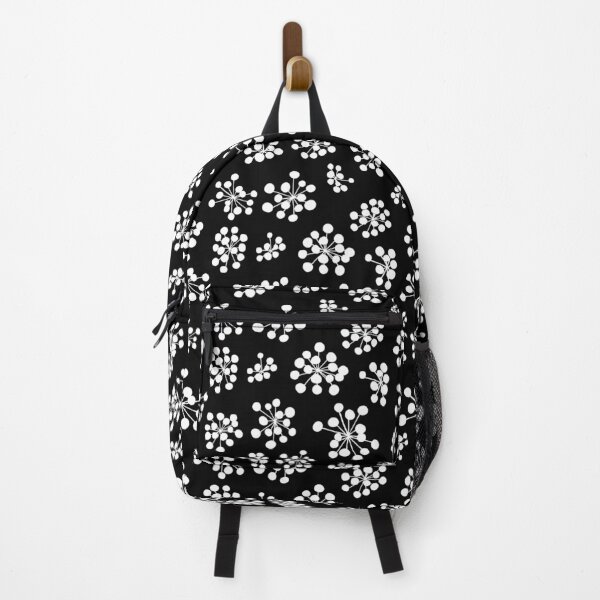 Artikelvorschau, Sputnik Abstract Floral White auf Schwarz entworfen und verkauft von Studio-C2.