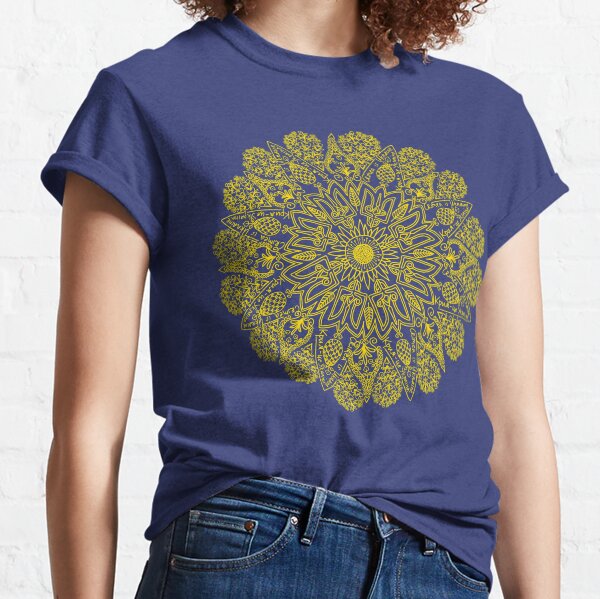 Crimea is Ukraine - political mandala (yellow) Classic T-Shirt