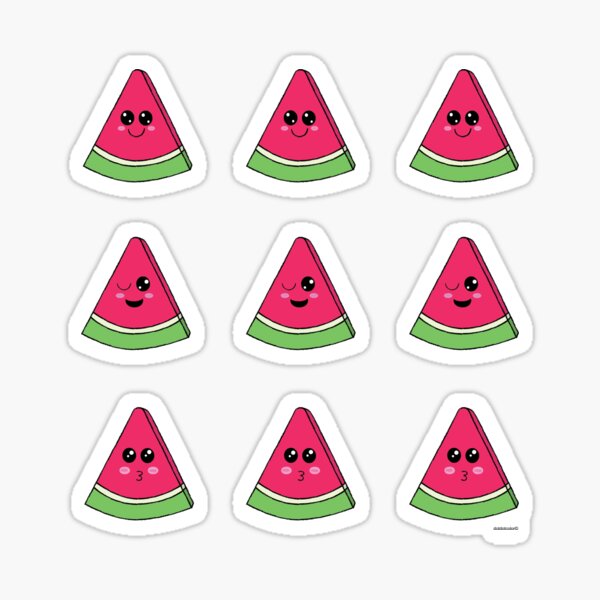 Watermelon Slices Kawaii Sticker