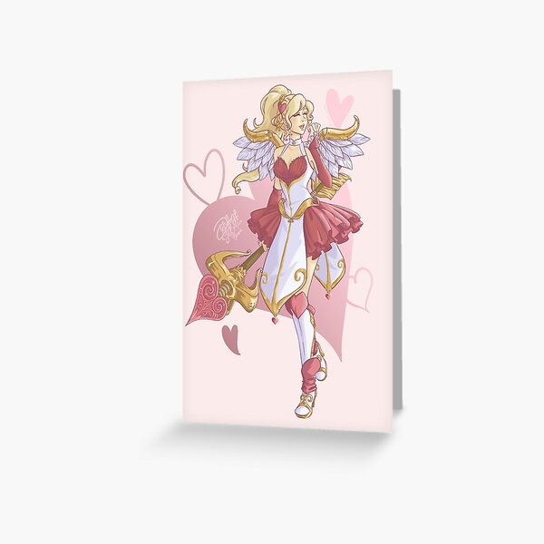 Cupid Mercy Overwatch Valentines Greeting Card