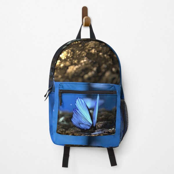 Item preview, Beautiful blue forest and butterfly designed and sold by Aura __Print.