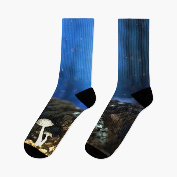 Item preview, Beautiful blue forest and butterfly designed and sold by Aura __Print.