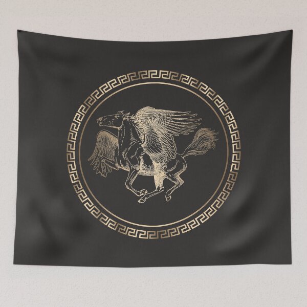 Item preview, Gold pegasus ancient Greek mythological creatures designed and sold by CynthiaGraphics.