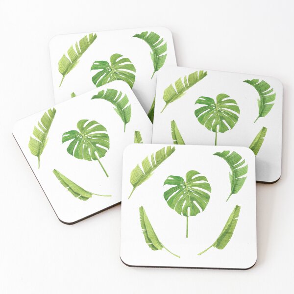Item preview, Tropical leaves in watercolor  designed and sold by Bonheurem.