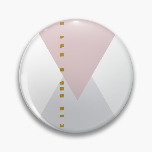 Item preview, Triangular dusky pink, grey and gold design with cirle surround. designed and sold by Lizathome.