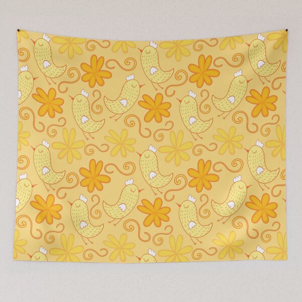 Item preview, Yellow Birds - Cute Bird Pattern designed and sold by cannevas.