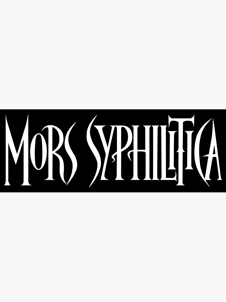 Thumbnail 3 of 3, Sticker, Mors Syphilitica (name logo) 1990's designed and sold by GhostHammerCafe.