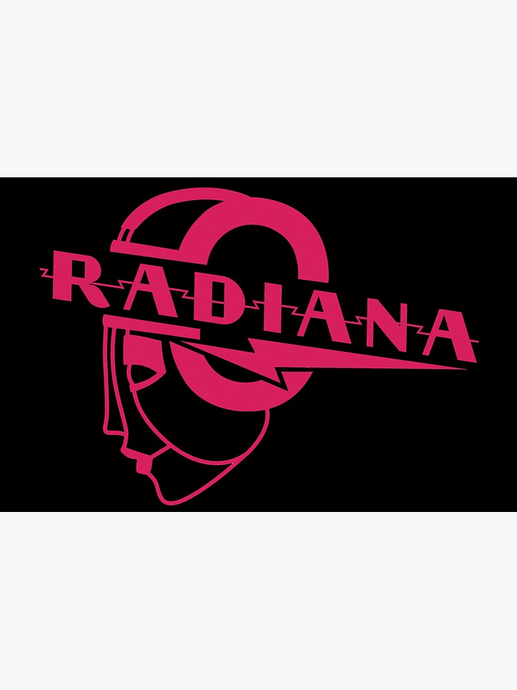 Thumbnail 3 of 3, Sticker, Radiana (black/pink logo) designed and sold by GhostHammerCafe.