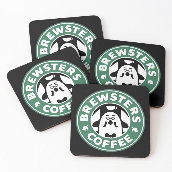 Brewsters Coffee logo Coasters (Set of 4)
