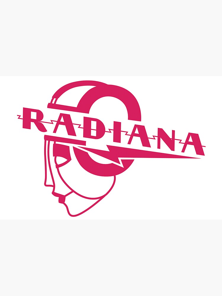 Thumbnail 3 of 3, Sticker, Radiana (white/pink logo) designed and sold by GhostHammerCafe.