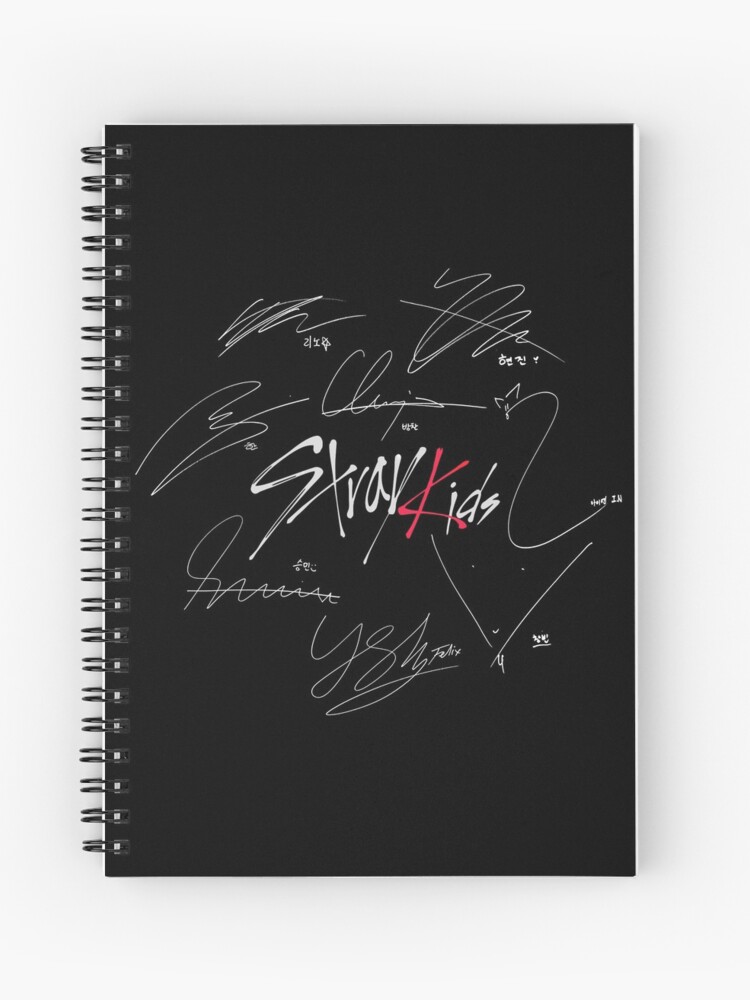Stray Kids OT8 - Logo with Signatures (black)