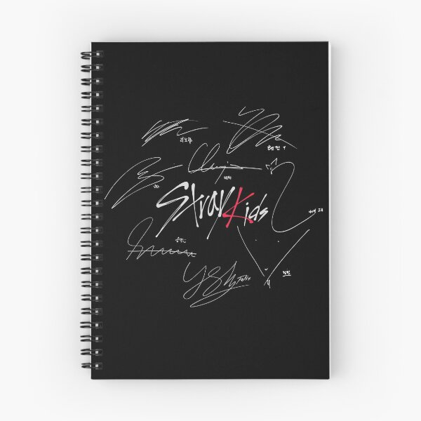Item preview, Stray Kids OT8 - Logo with Signatures (black) designed and sold by Joya Hatim.