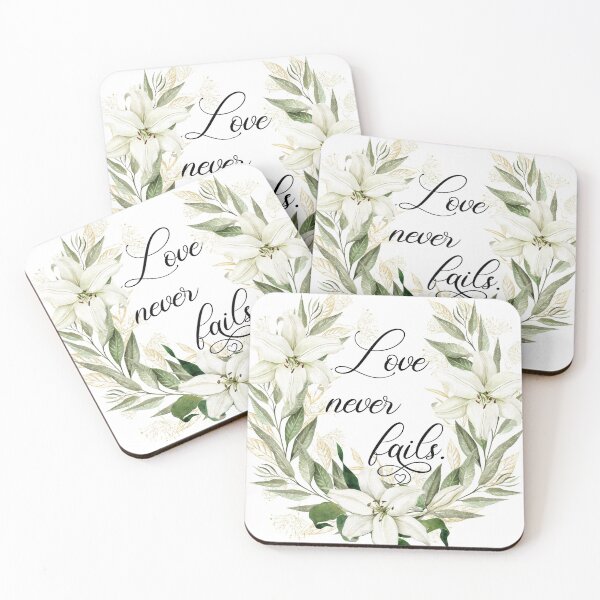 Item preview, Love Never Fails, 1 Corinthians 13:8, Bible Verse, Watercolor Scripture, Christian gift, Christian Home Decor designed and sold by Dzhenka-Balimez.