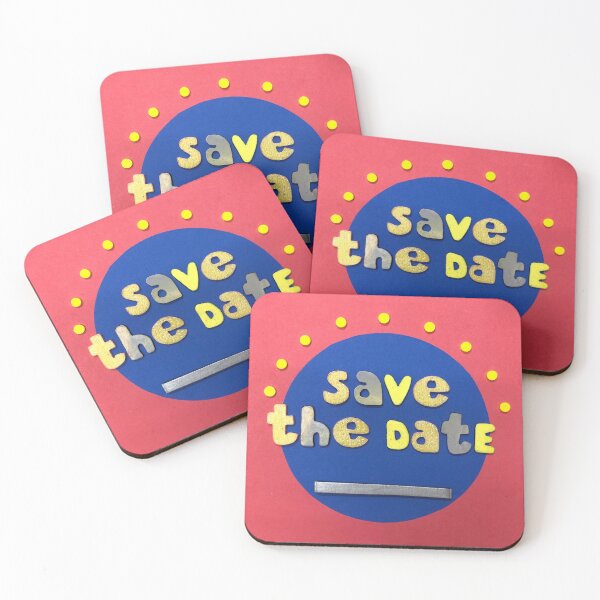 Item preview, Save The Date On Red designed and sold by prunellaparsnip.