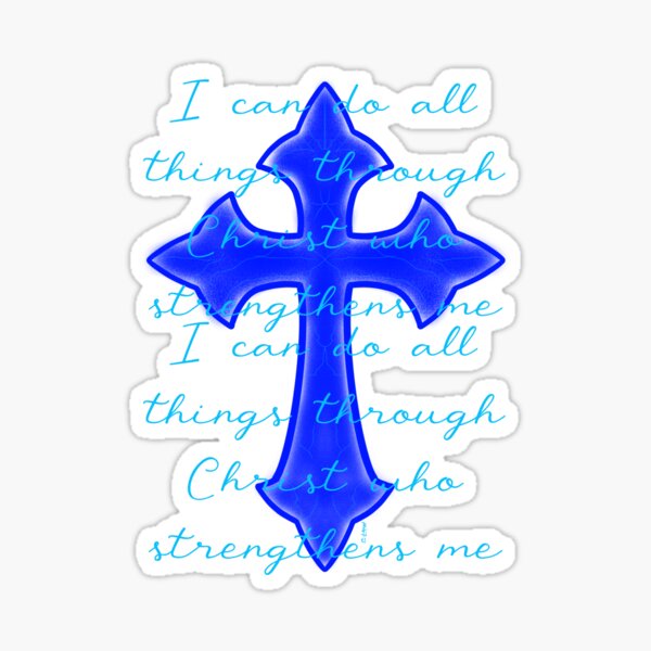 Item preview, Philippians 4:13 with cross designed and sold by Chillateez.