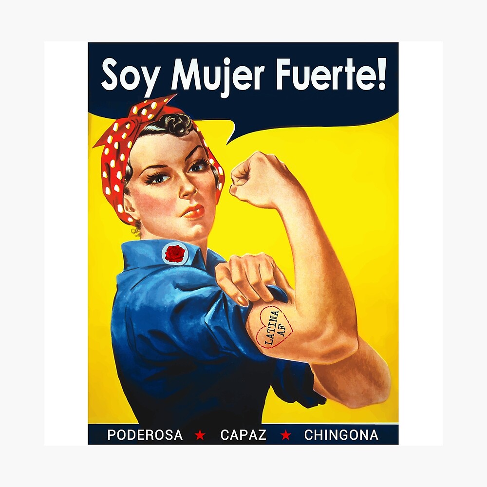 Tarjetas de felicitación for Sale con la obra «Latina Rosie, Soy Mujer  Fuerte, Gráfico de empoderamiento femenino» de RLYGR8 | Redbubble