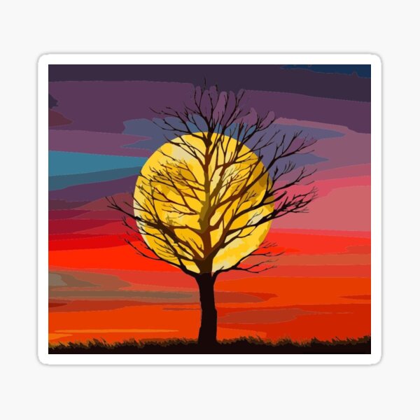 Item preview, A full moon in a tree. designed and sold by Karine Dupras.