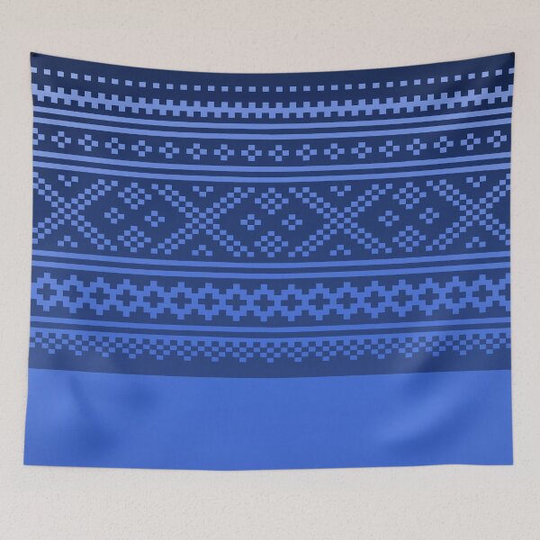 Item preview, norwegian knitting pattern from setesdal in blue designed and sold by weilertsen.