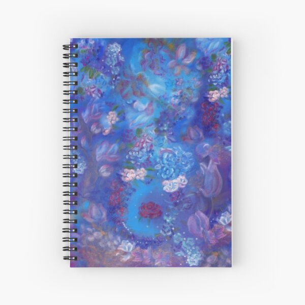 Blue Garden Spiral Notebook