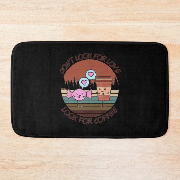 Aperçu de l'œuvre Ne cherchez pas l'amour, cherchez du café Kawaii Candy Vintage créée et vendue par RogersBarry.