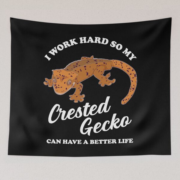 Item preview, Funny Crested Gecko Pet Lizard I Work Hard graphic designed and sold by jakehughes2015.