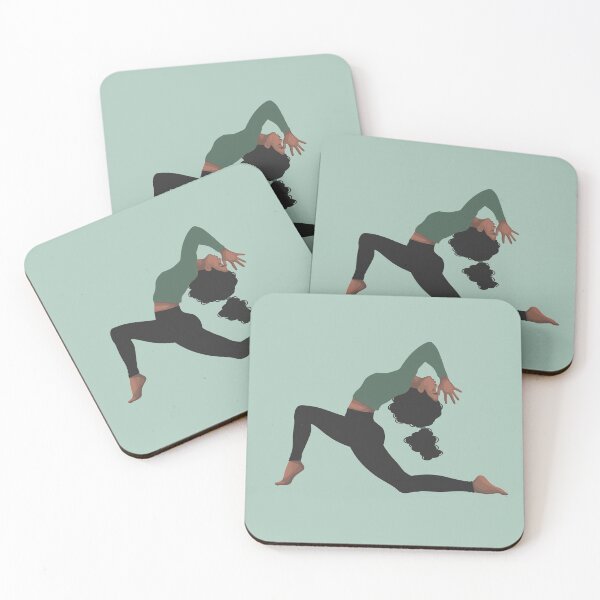 Item preview, Green Yoga Girl Asana - Good Vibes Spiritual Meditation Namaste - Illustration by MadliArt designed and sold by MadliArt.