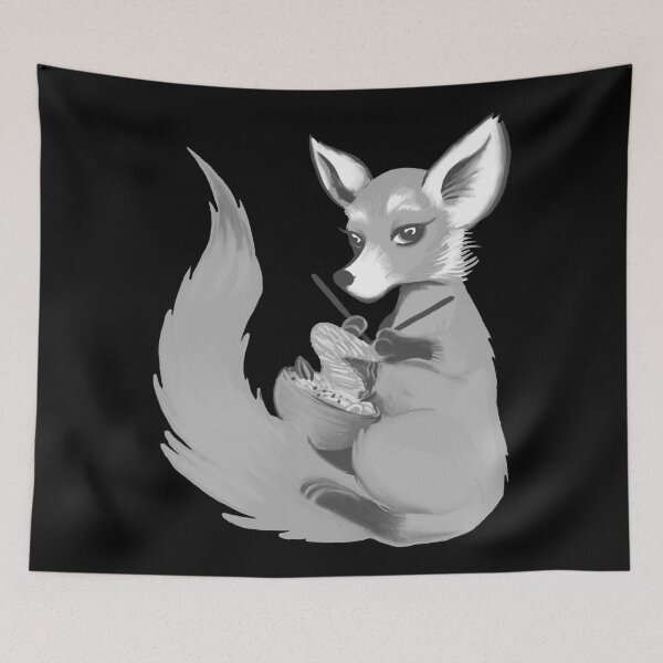 Item preview, Fox with ramen. designed and sold by emphatic.