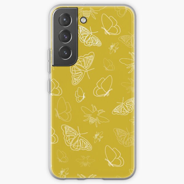 Butterflies and Bees Texture Design by Creative Bee Studios Samsung Galaxy Soft Case