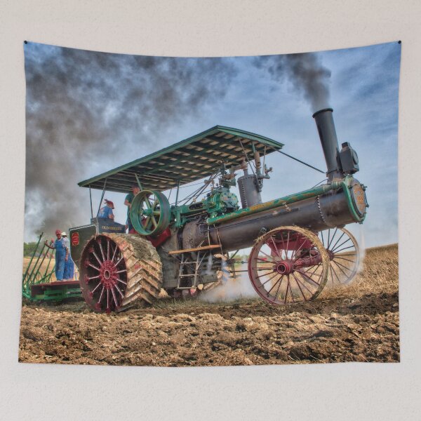 Item preview, Antique Peerless Traction Engine Plowing designed and sold by Shelly Gunderson.