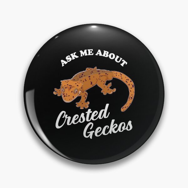 Item preview, Funny Pet Lizard Ask Me About Crested Geckos print designed and sold by jakehughes2015.