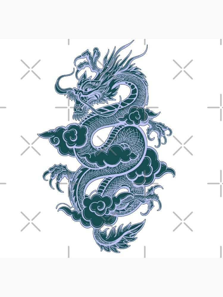 Blue Chinese Dragon