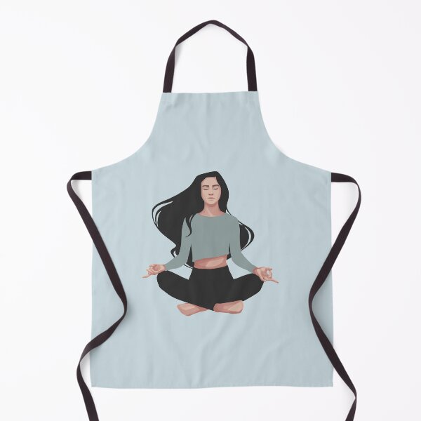 Item preview, Blue Yoga Girl Asana - Good Vibes Spiritual Meditation Namaste - Illustration by MadliArt designed and sold by MadliArt.