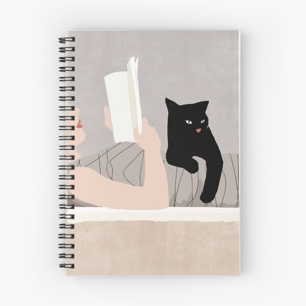 Item preview, Reading with Black Cat designed and sold by TheRedFinch.