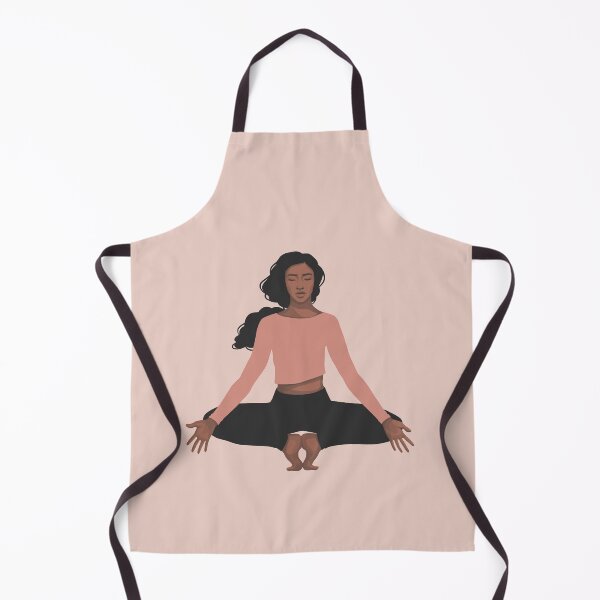 Item preview, Orange Yoga Girl Asana - Good Vibes Spiritual Meditation Namaste - Illustration by MadliArt designed and sold by MadliArt.