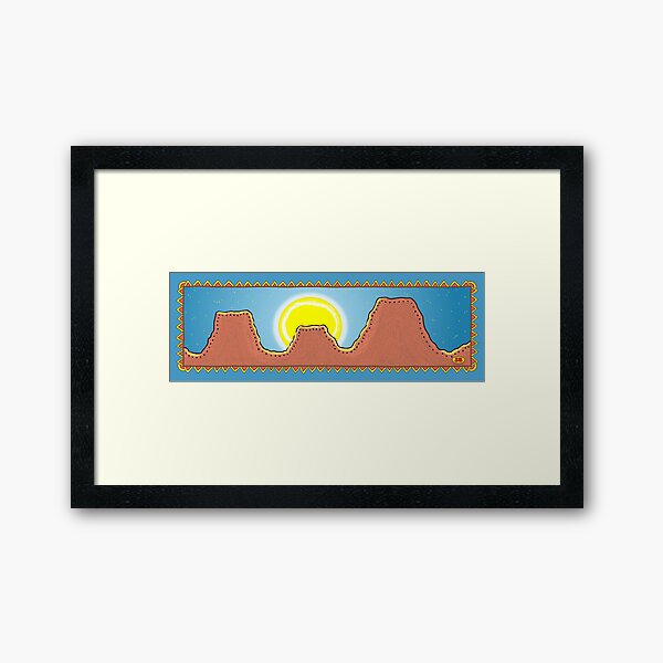 Moonrise Border Framed Art Print