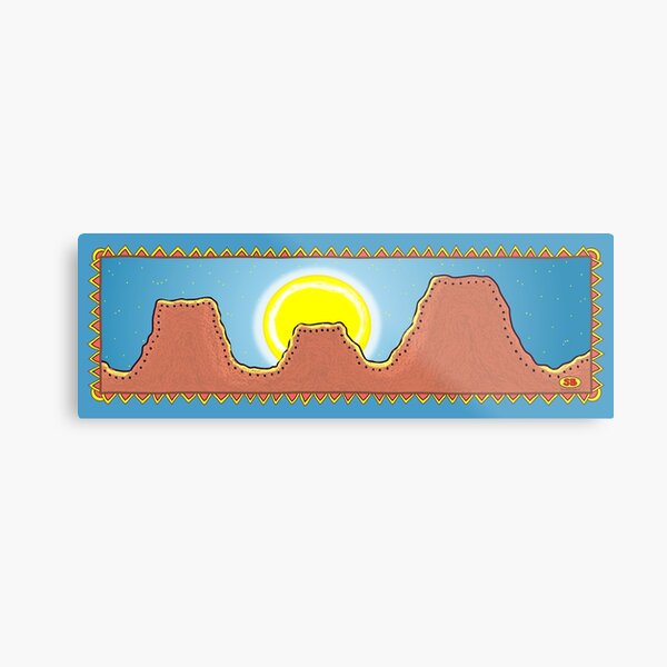 Moonrise Border Metal Print