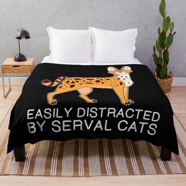 Item preview, Funny African Animal Easily Distracted By Serval Cats graphic designed and sold by jakehughes2015.