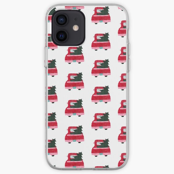 Red Truck Merry Christmas by Creative Bee Studios iPhone Soft Case