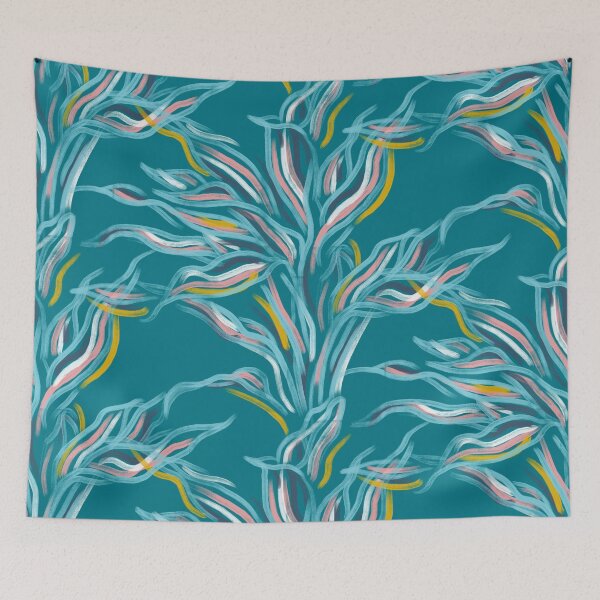 Artikelvorschau, Teal Funky Leaves entworfen und verkauft von Carolina Diaz.