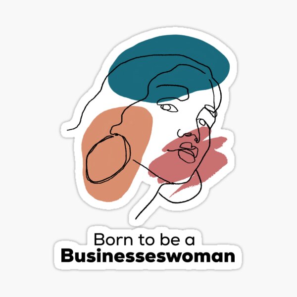 Line art woman - born to be a businesswoman Sticker