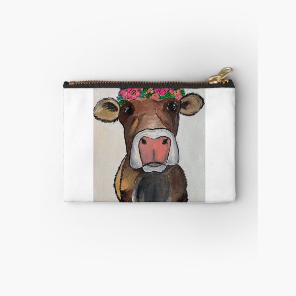 Item preview, cow with flowers designed and sold by EmmaHutnick.