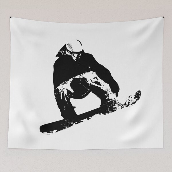 Item preview, Vector design of a snowboarder during air trick designed and sold by graphicassault.