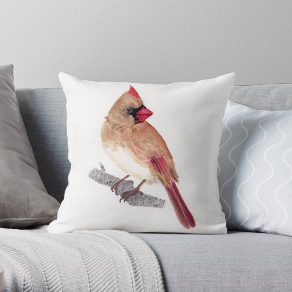 Cardinal Spirit Animal Throw Pillow