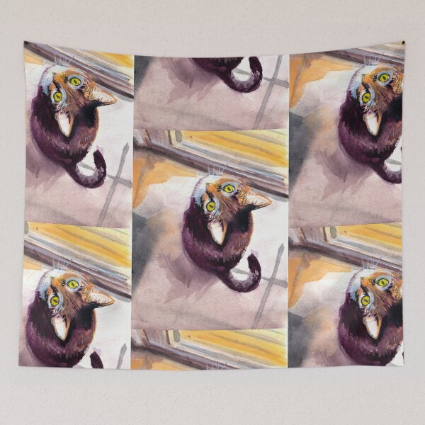 Item preview, Cat with Begging Eyes designed and sold by SarahHogmanArt.