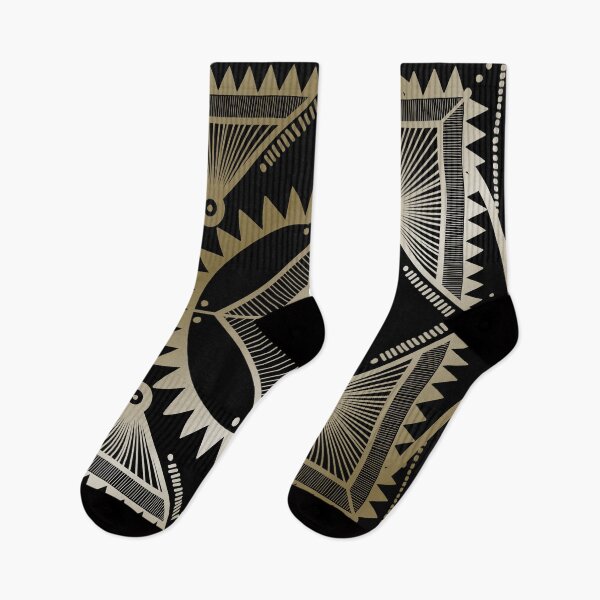 Item preview, Western tribal square mandala 2 - gold on black  designed and sold by misentangled.