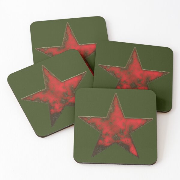 Item preview, Grunge Metal Effect Red Star designed and sold by iscaStudioArt.