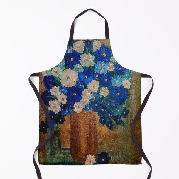 Item preview, Some abstract mixed flowers in a metallic vase  designed and sold by kkartwork.