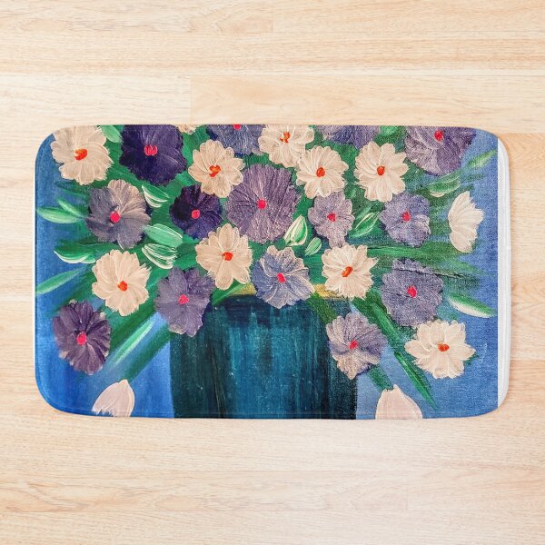 Item preview,  Some abstract mixed flowers in a metallic vase  designed and sold by kkartwork.